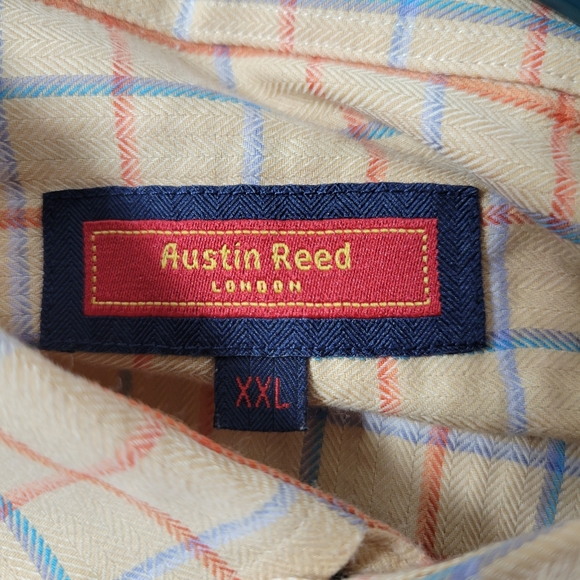 Mens Austin Reed London Long Sleeve Button Front Shirt Size XXL 100% Cotton - Picture 8 of 12